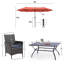 6 - Person Patio Dining Set with Rectangular Table , Cushions Included