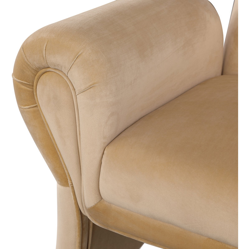 Fleurette 36,5 de large, Velours brun clair