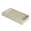 Vasque à poser LORAN 91 cm (36 po) en marbre artificiel avec 3 trous pour robinetterie, sans robinetterie ni meuble, blanche-137149808