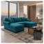 Canapé modulaire en velours bleu antique Irlanda