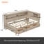 Lit de jour avec tablettes de rangement et 3 tiroirs, lit plateforme, cadre de lit-107123788