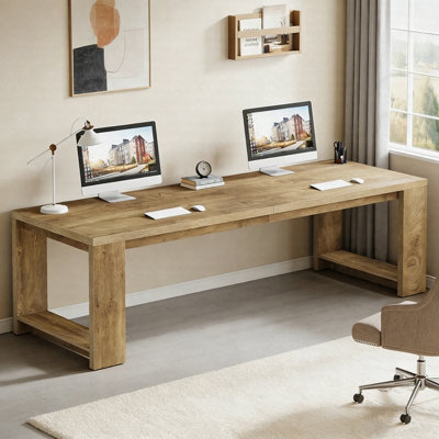Bureau 86 po pour deux personnes - poste de travail d'ordinateur long et table de conférence