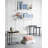 Set Of 2 Blue And White Hanging Sculptures, Modern Wall Art Decor, 12.5" X 24.5"