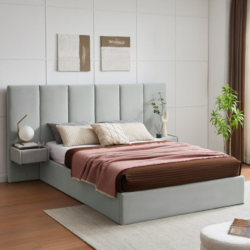 Structure de lit avec rangement Iokaste Iokaste, gris, Grand