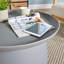 Itzhak Round Grey Modern Coffee Side Table-1293812581