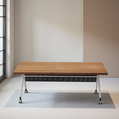 Table de formation pliable mobile en bois massif