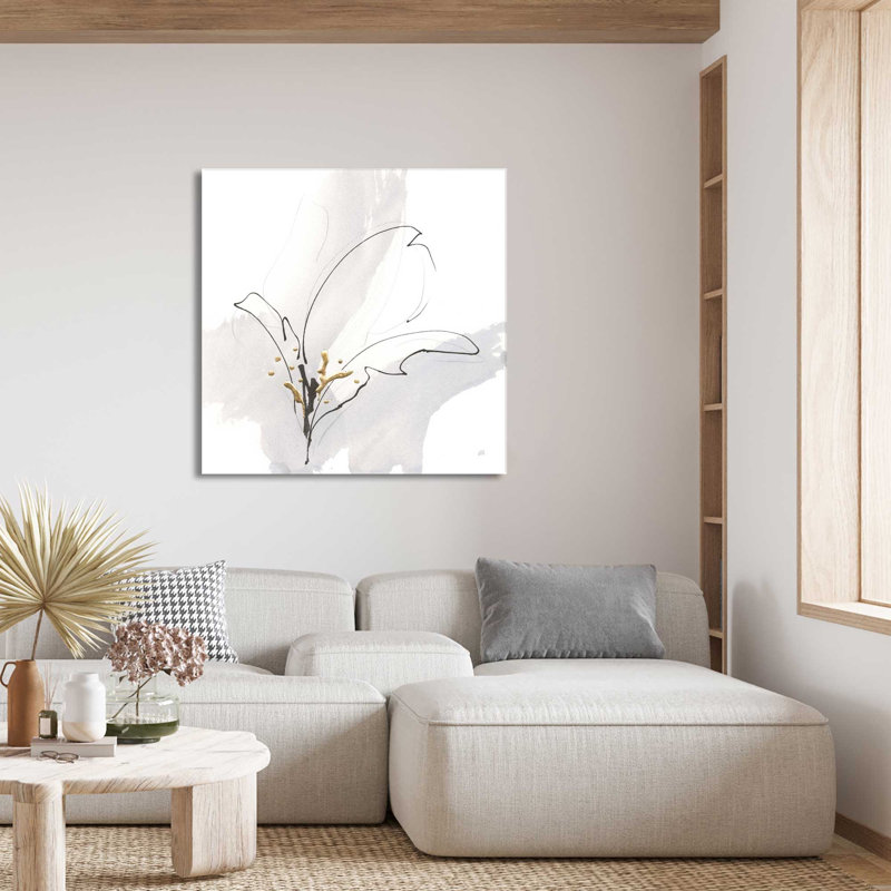 Gris froid - peinture, L 18 po x H 18 po, Toile tendue