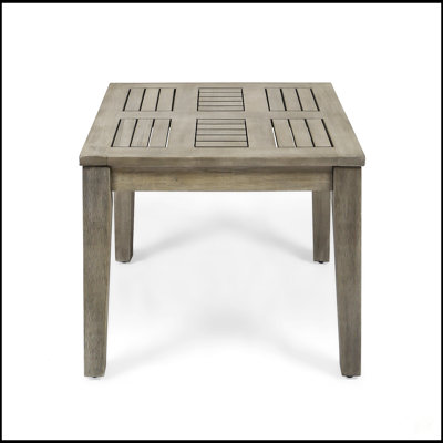 Table d'appoint en bois d'acacia Hampton, durable et élégante pour l'extérieur, résistante aux intempéries et à l'assombrissement