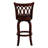 Dark Cherry Colored Swivel Bar Chair With Solid Wood And Faux Leather 16.5" Seat Depth Pub-1174649752