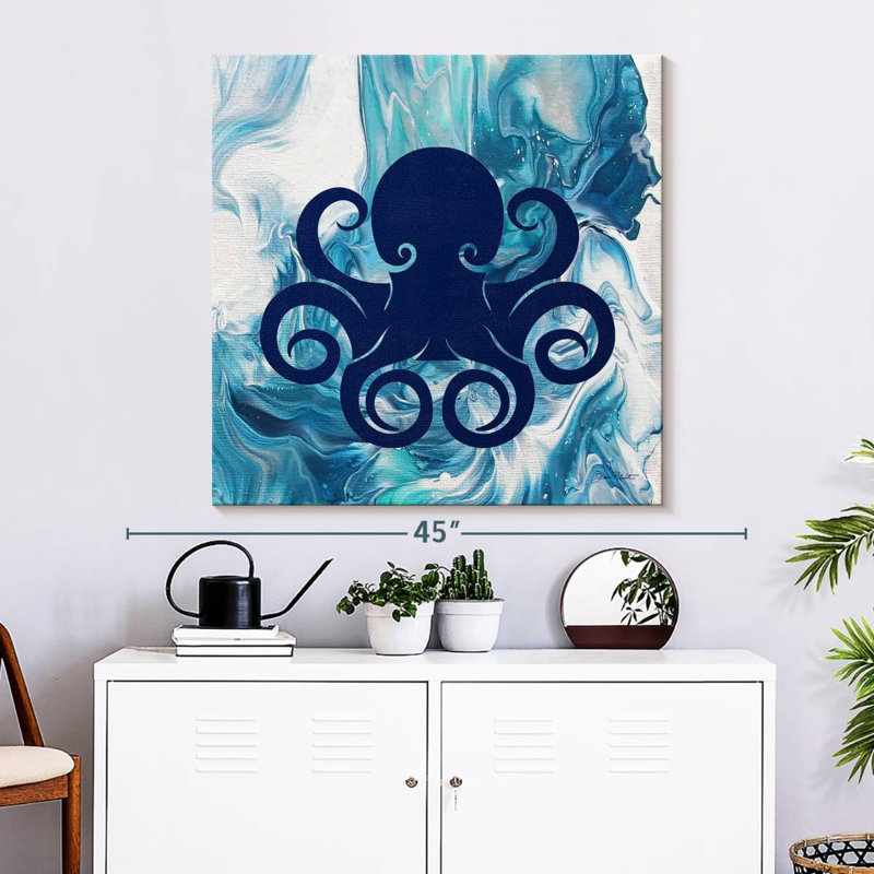 Brampt Abstract Ocean VIII, 33" H x 33" W
