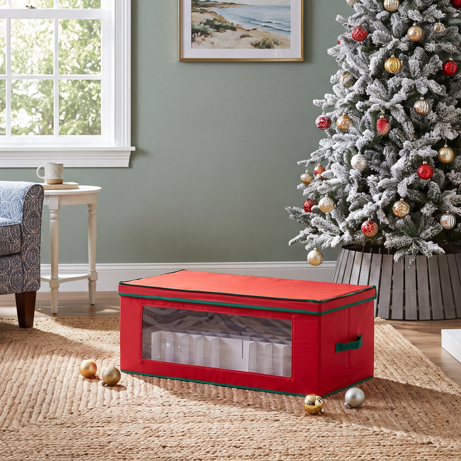 Maye 36 Piece Holiday Ornament Chest