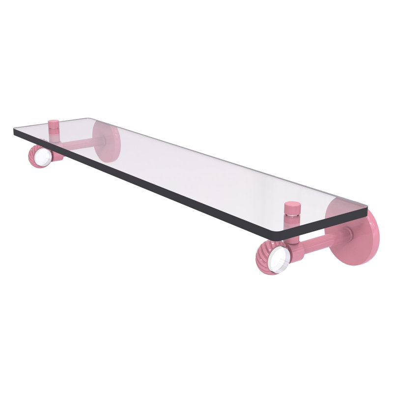 Tablette flottante Clearview, H 3,3 po x l 22 po x P 5,65 po, Rose