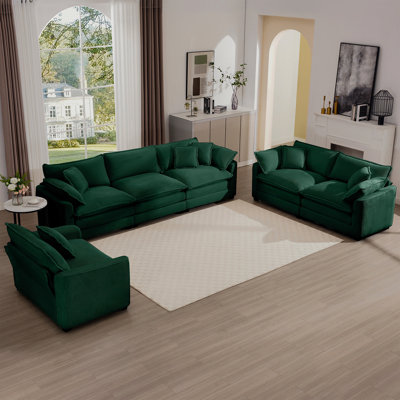 Canapé modulaire surdimensionné 3 pièces Canapé modulaire confortable, 1 canapé modulaire simple, 1 canapé modulaire 2 places, 1 canapé modulaire 3 places