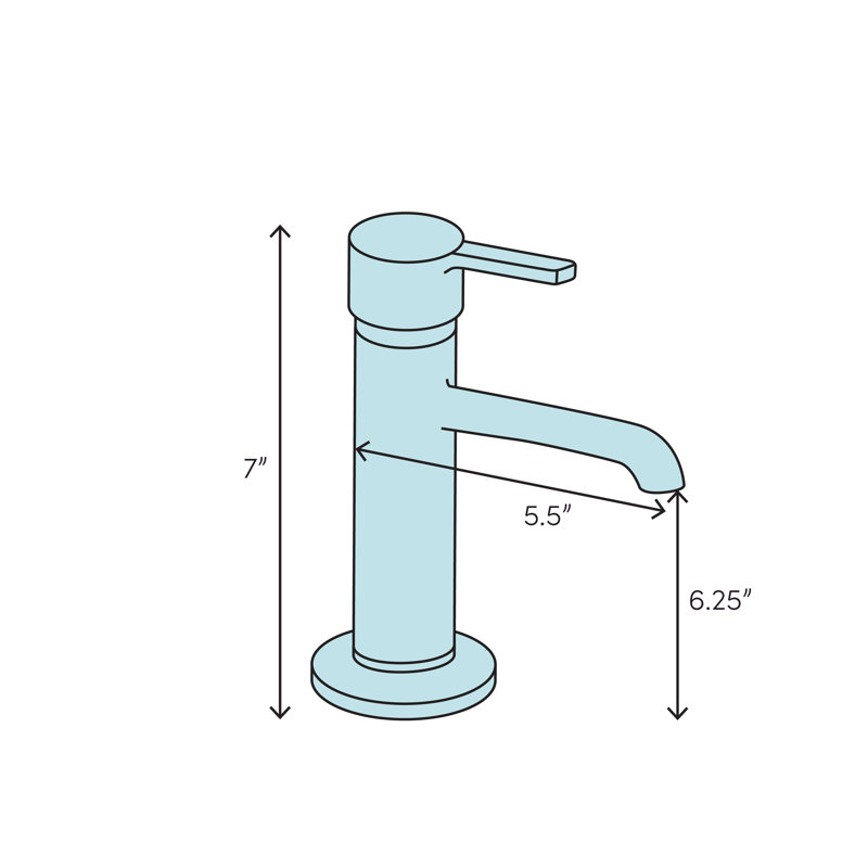 AXOR Citterio Single Hole Standard Bathroom Faucet, Chrome