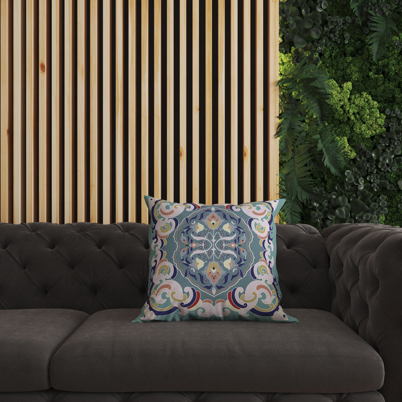 Outdoor Reversible Throw Pillow, 26" H x 26" W