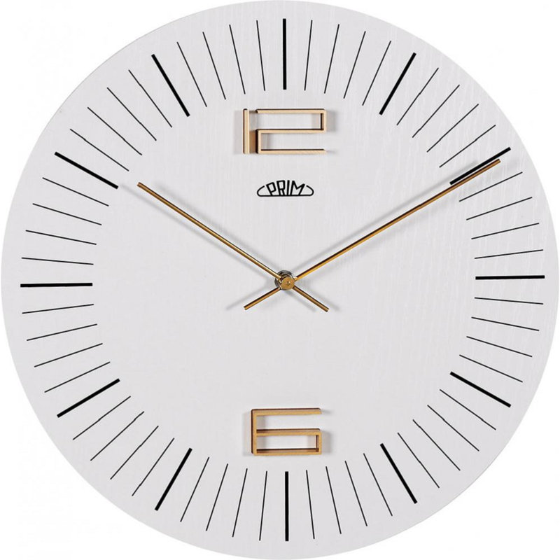 Wood Wall Clock, White
