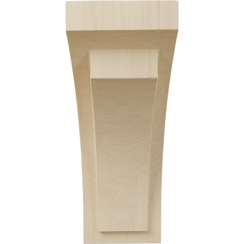 Support en bois / corbeau, Hévéa, L 5 po x H 12 po x P 6,75 po