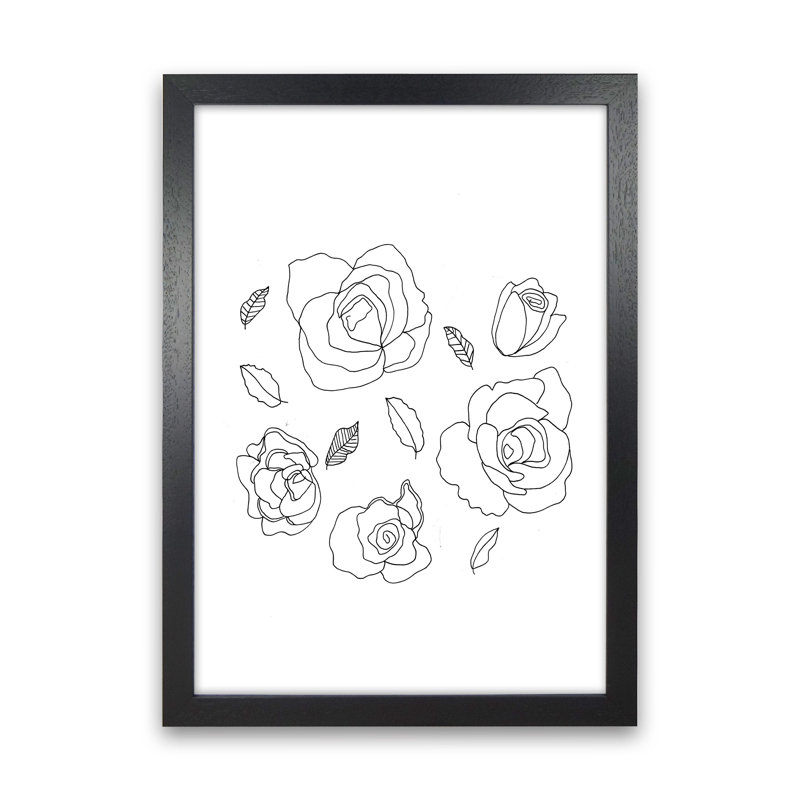 Roses by Carissa Tanton - Print, Black Framed, 34cm H x 25cm W x 3cm D
