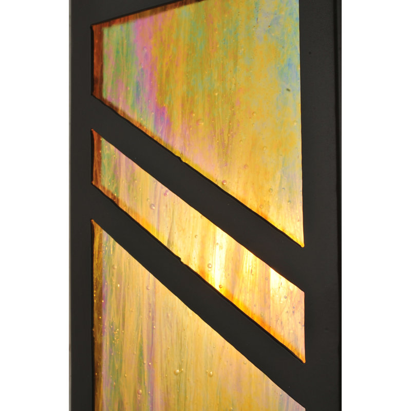 Applique murale en bronze à 1 lumière à intensité variable Santa Fe, H 11 po x l 7 po x P 6,5 po