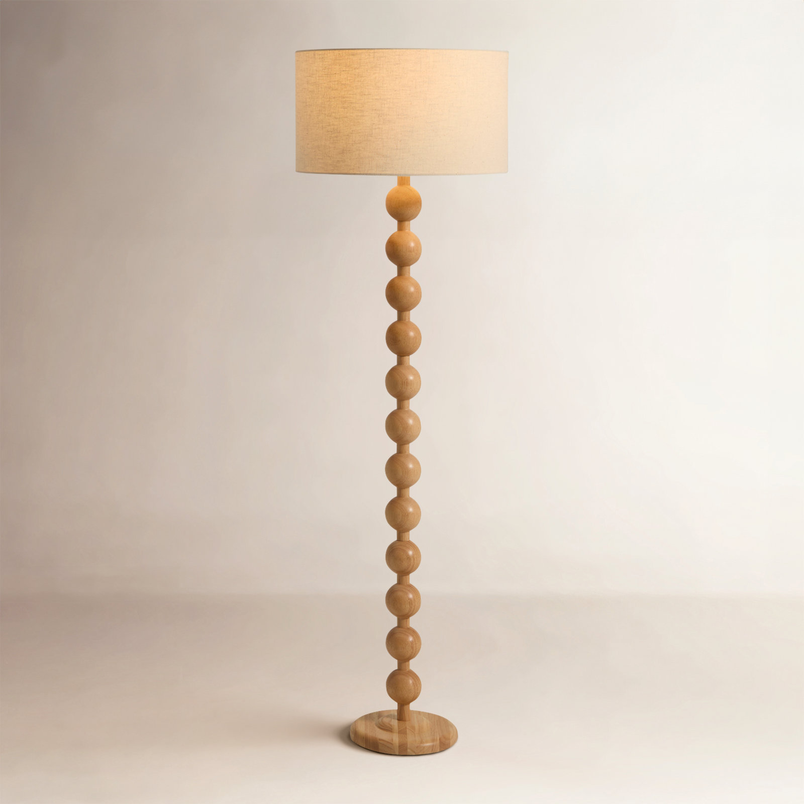 Levy 62" Dimmable Floor Lamp, Natural