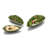 Set of 3 Fern Leaf Ceramic Tidbit Plates