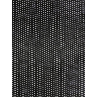 Natural Hide Cowhide Chevron Area Rug