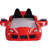 Red Finish Twin Bed With Race Car Design And Modern Novelty Style, Two Magnetic Doors, Led Lights On Wheels Bottom, Upholstered Sides, Remote Control For 4 Musical Options, Headlights As Night Size-493237379
