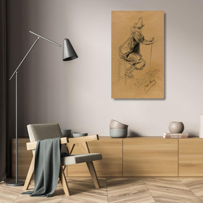 "The Clown" by  Jules Chéret - Gallery Wrap Canvas Wall Art