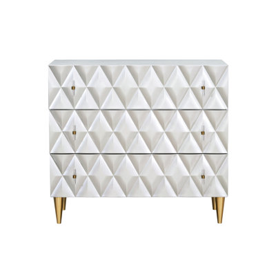 Console With Metal Legs And Full Extension Drawers Kd Cabinet In Metallic Silver Felt-Lined Drawer Interior