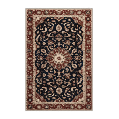 Machine Washable Persian Brown Area Rug
