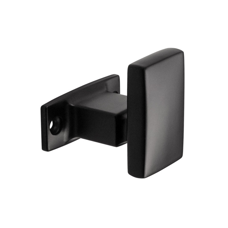 Cambridge Collection Hook - 2-1/8" x 1-5/16 "  Matte Black - Transitional Entryway Hook for Coats, Hats & Bags, Matte Black
