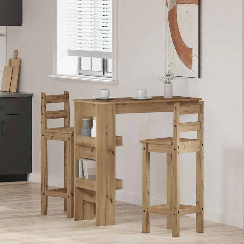 Wall Bar Table Kitchen Bar Dining Table Computer Desk Engineered Wood, artisan oak
