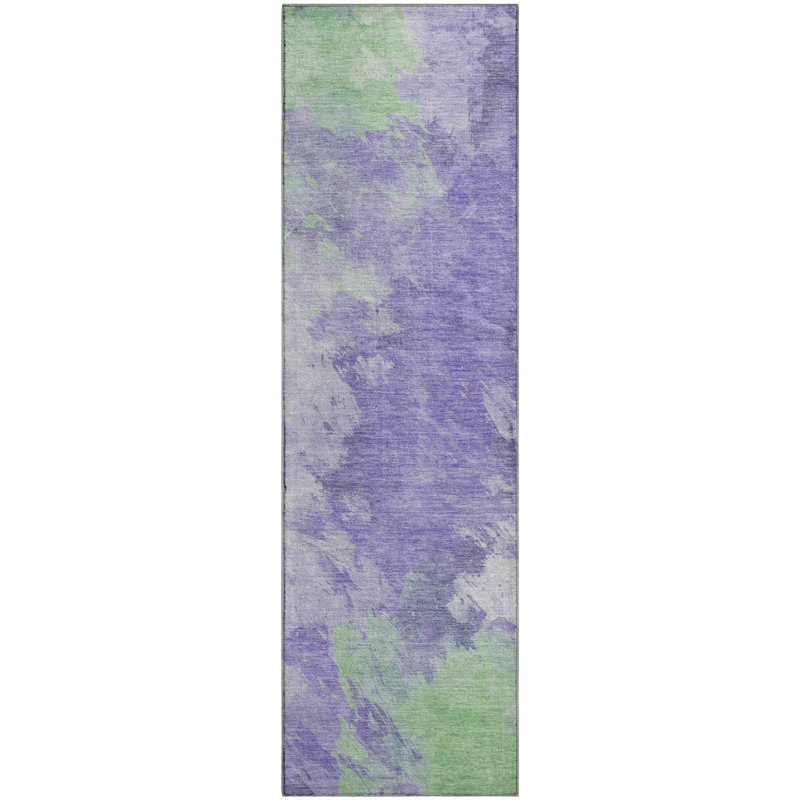 Premium Machine Washable Slesnick AMF1675 Abstract Rug, Runner 2'3" x 7'6"