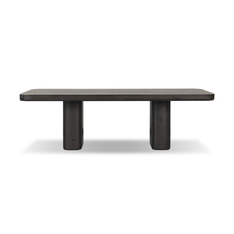 Hurley Rectangle Oak Double Pedestal Dining Table, 30" H x 96" W x 46" D