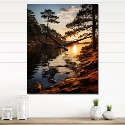 Horloge murale moderne Jasniel - Paysages
