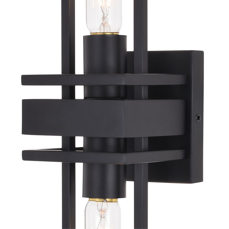 Aiden Armed Sconce, Matte Black, 18.75" H x 4.75" W x 4.75" D