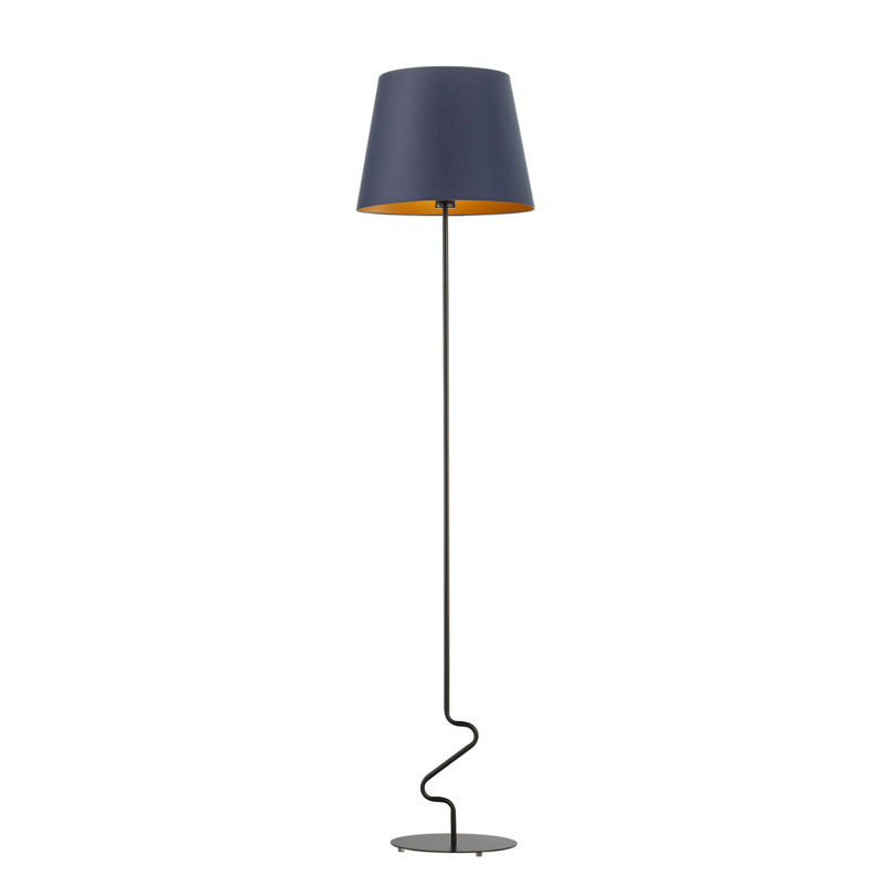 Abhinab 174 H cm Traditional Floor Lamp, Navy, Black