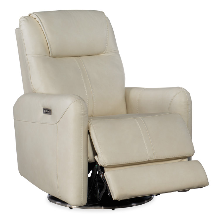 Kinetic Leather Power Swivel Glider Recliner