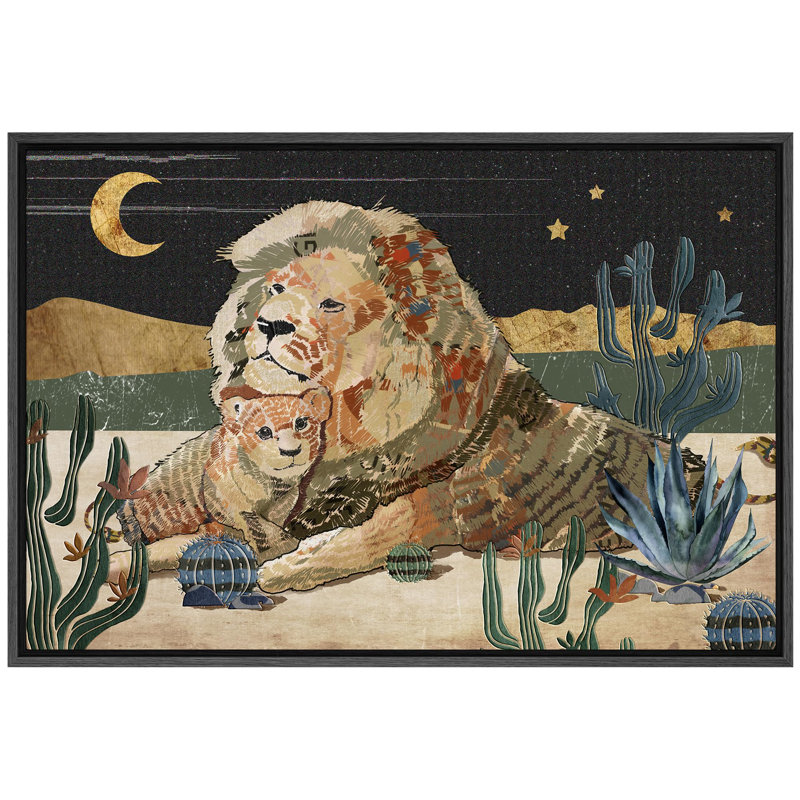Lion, H 16 po x l 24 po x P 1,5 po, Noir