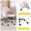 Chaise d'appoint moderne de bureau à domicile avec hauteur de velours réglable et roulettes réglables (chaise d'appoint)