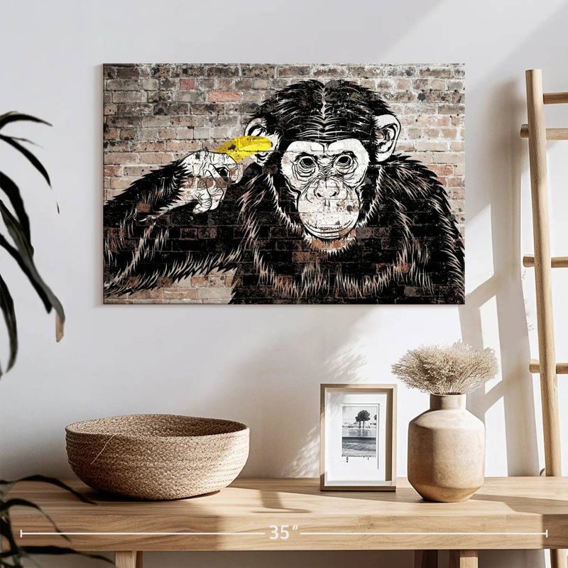 Brampt Monkey Headshot, 16" H x 24" W