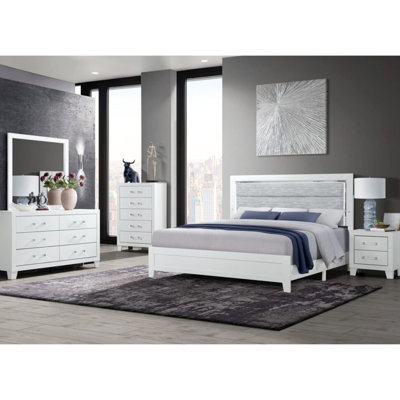 Table de chevet blanche moderne avec détails en acrylique, largeur de paquet de 19,69 po - Option élégante, table de chevet élégante en bois d'ingénierie, pièce contemporaine de 23,7 po de hauteur