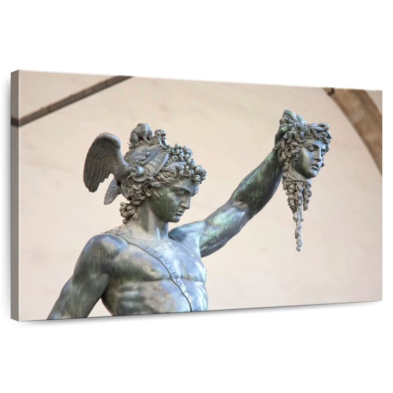 Statue Kelan Perseus et Medusa, H 8 po x l 12 po