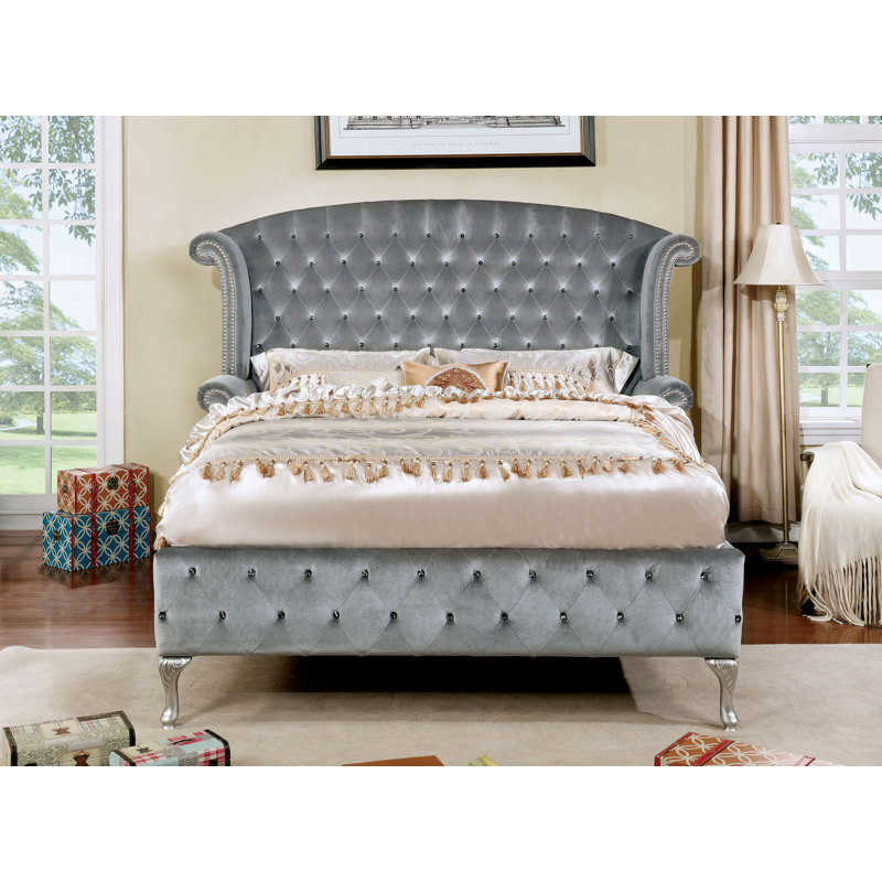 Panneau de lit rembourré wingback Mcnaughton