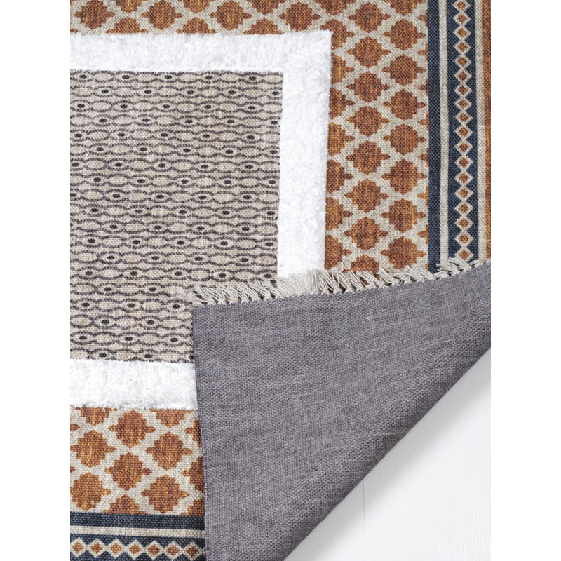 Tapis intérieur / extérieur rectangulaire en coton Iyleen, Rectangle 2 pi 7 po x 4 pi 11 po