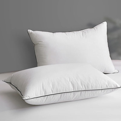 Schutt Down, Polyester and Feather Fill Blend Queen Plush Support Pillow (Set of 2)