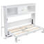 Lit simple blanc avec matelas de charge, tiroir et rangement - Station de teinte en bois de pin, sensation rustique-1292976905