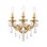 Milano 3 Light 13in x 15in Wall Sconce in Heirloom Bronze with Clear Radiance Crystals
