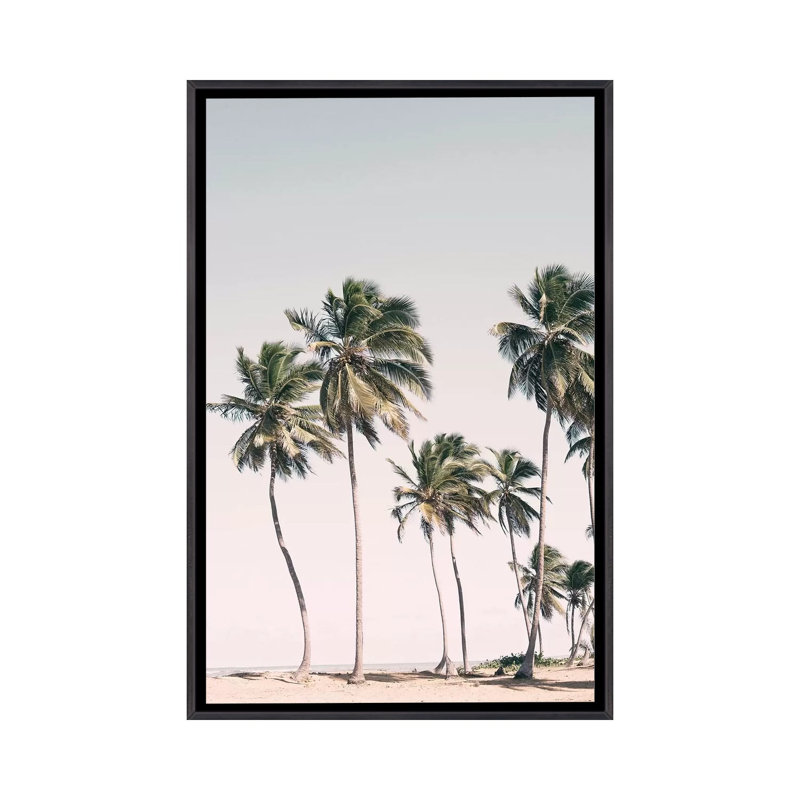 «Tropical Paradise» par Sissi & Seb - reproduction de photo, H 40 po x l 26 po x P 1,5 po, Toile avec cadre noir patiné