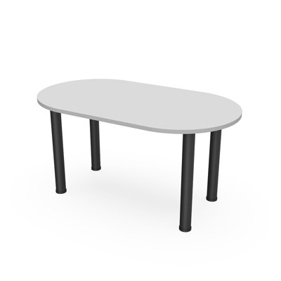 Racetrack Shaped Conference Table w Post Legs